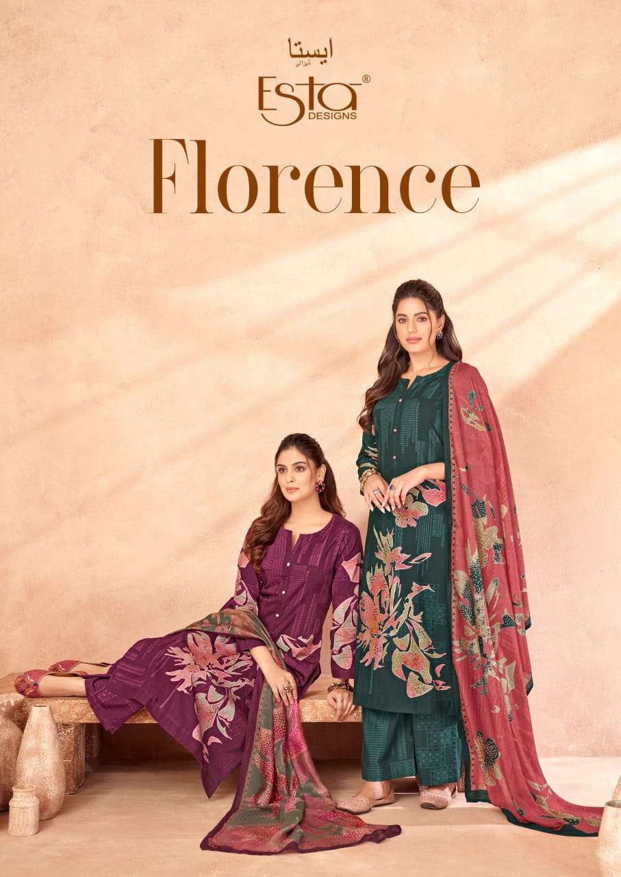 ESTA FLORANCE 2001 TO 2008 SERIES PRINTED EMBROIDERY PAKISTANI DRESSES-00402