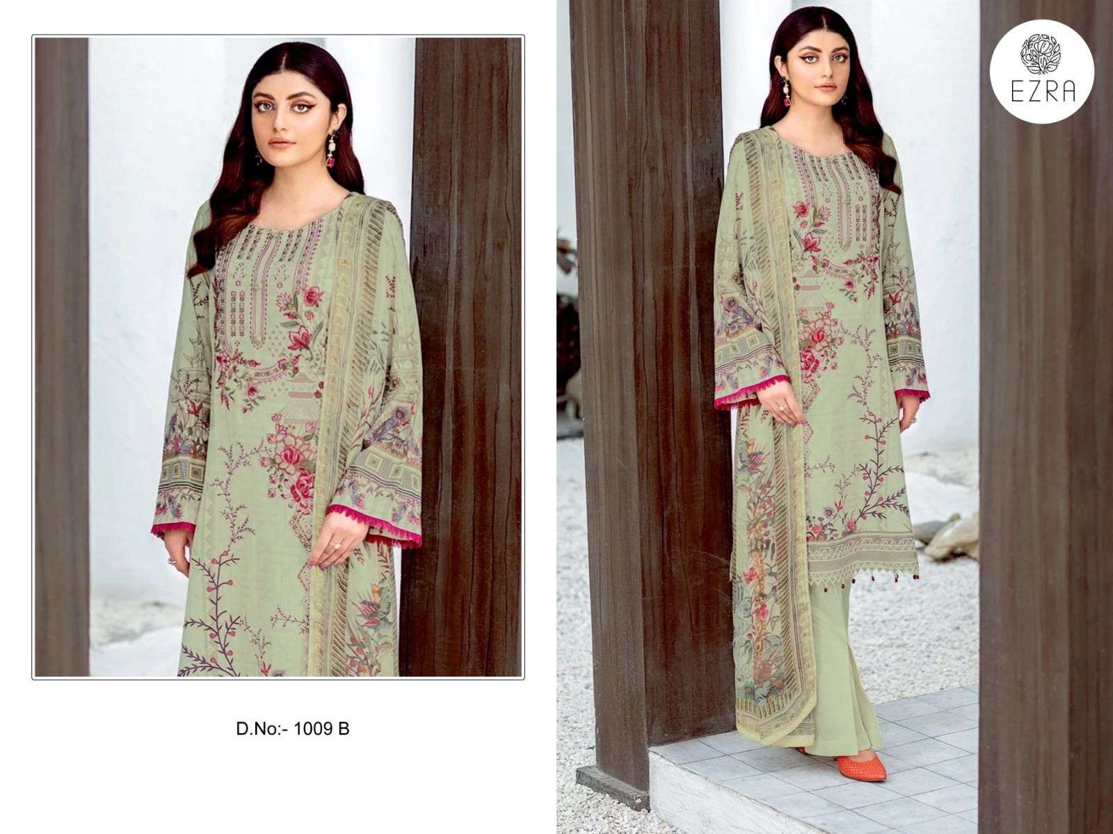 EZRA 1009 PURE COTTON EMBROIDERY PAKISTANI DRESS-00062