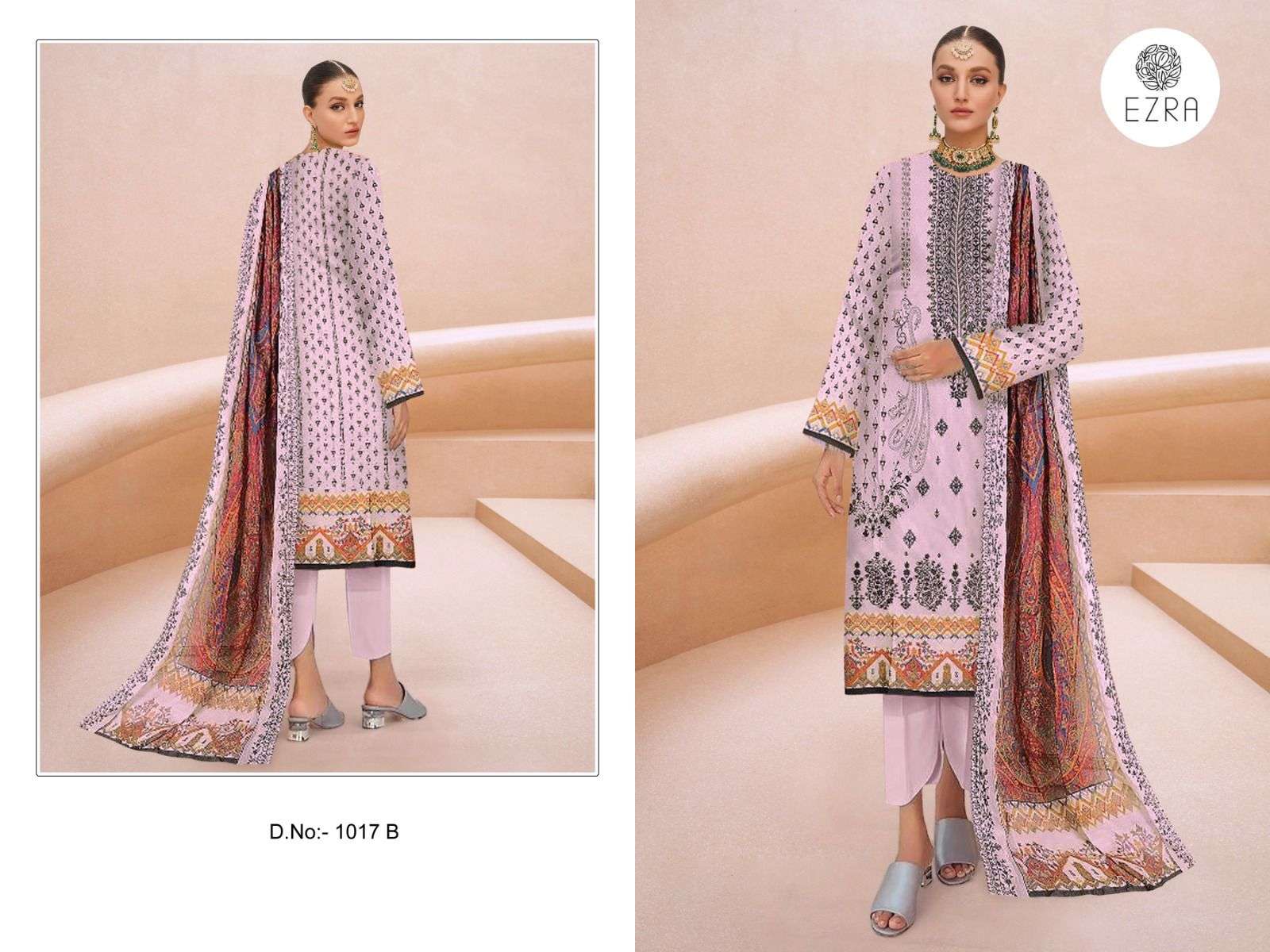 EZRA-1017 PURE COTTON EMBROIDERY PAKISTANI DRESS-00071