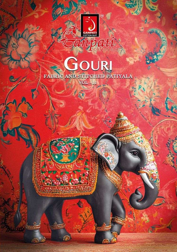 GANPATI GOURI VOL-11 2501 TO 2515 SERIES PURE COTTON PRINTED DRESSES-00015