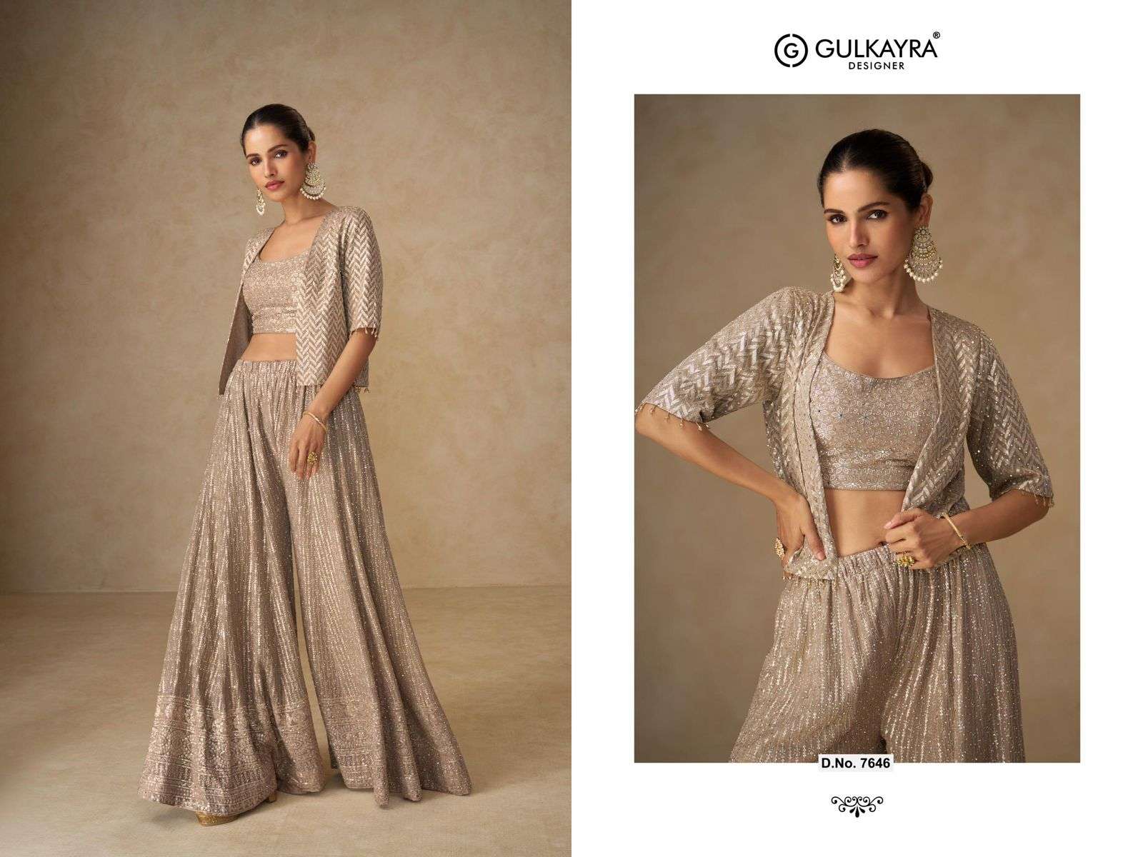 GULKAYAR LIYARA 7645 TO 7647 SERIES PURE GEORGETTE EMBROIDERY DRESSES-00150