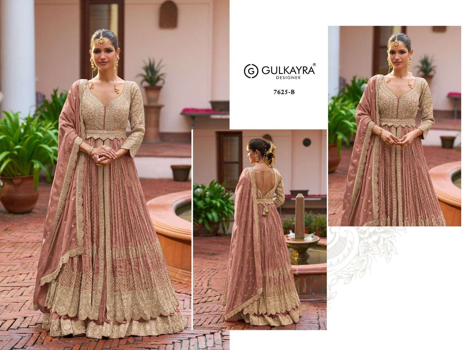 GULKAYRA MEENAT 7625-A TO 7625-C SERIES PURE CHINON DRESSES-00150
