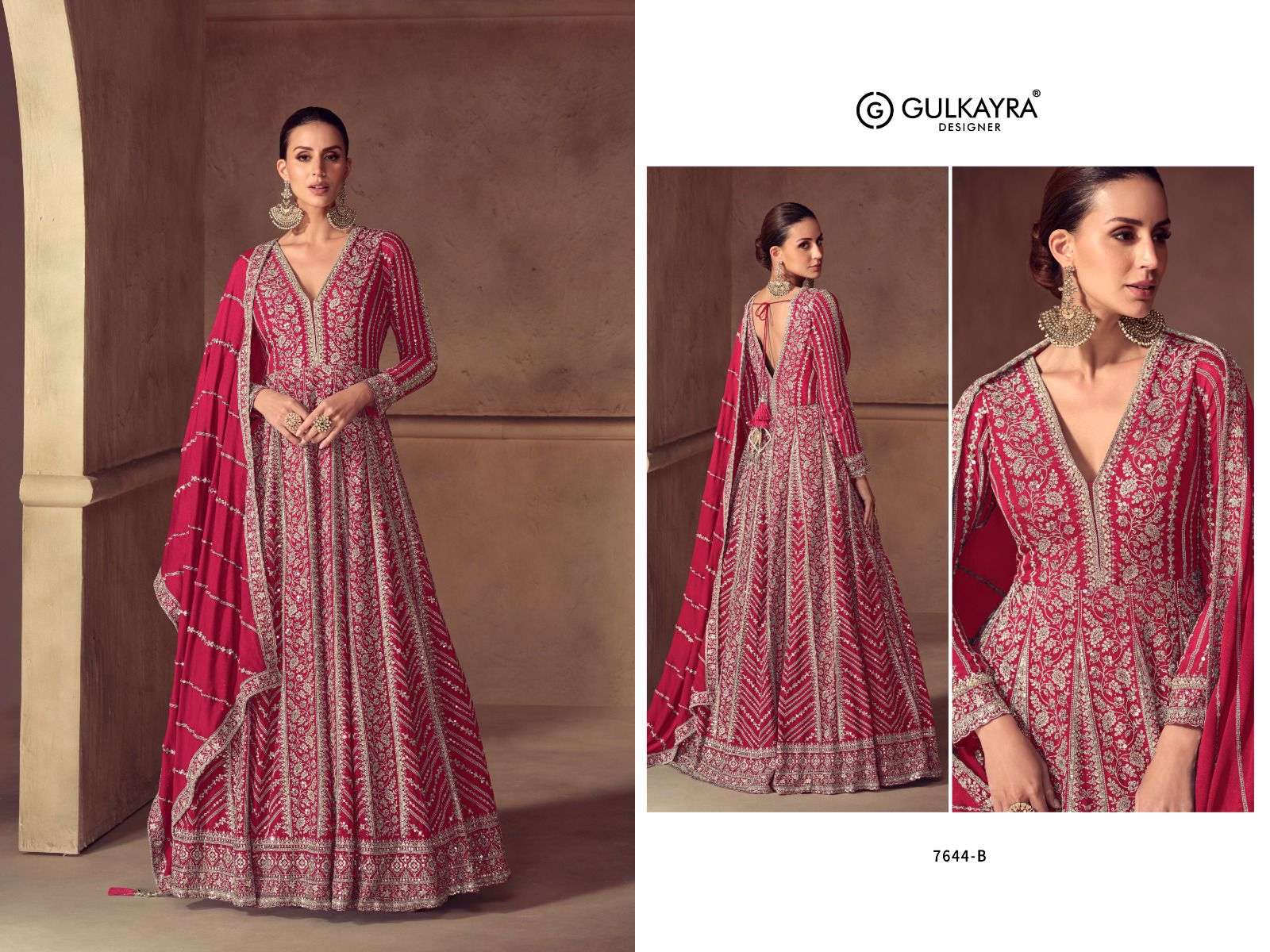 GULKAYRA RIAY 7644-A TO 7644-C SERIES PURE CHINON EMBROIDERY DRESSES-00028