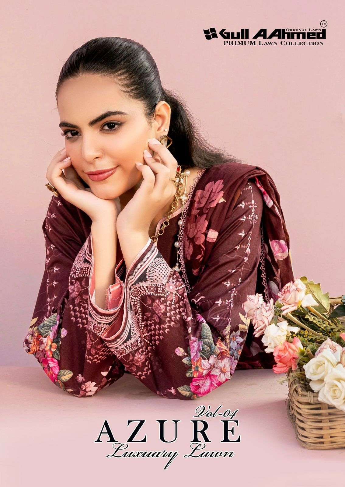 GULLAAHMED AZURE VOL-04 4001 TO 4006 SERIES PURE CAMBRIC PRINTED DRESSES-00062