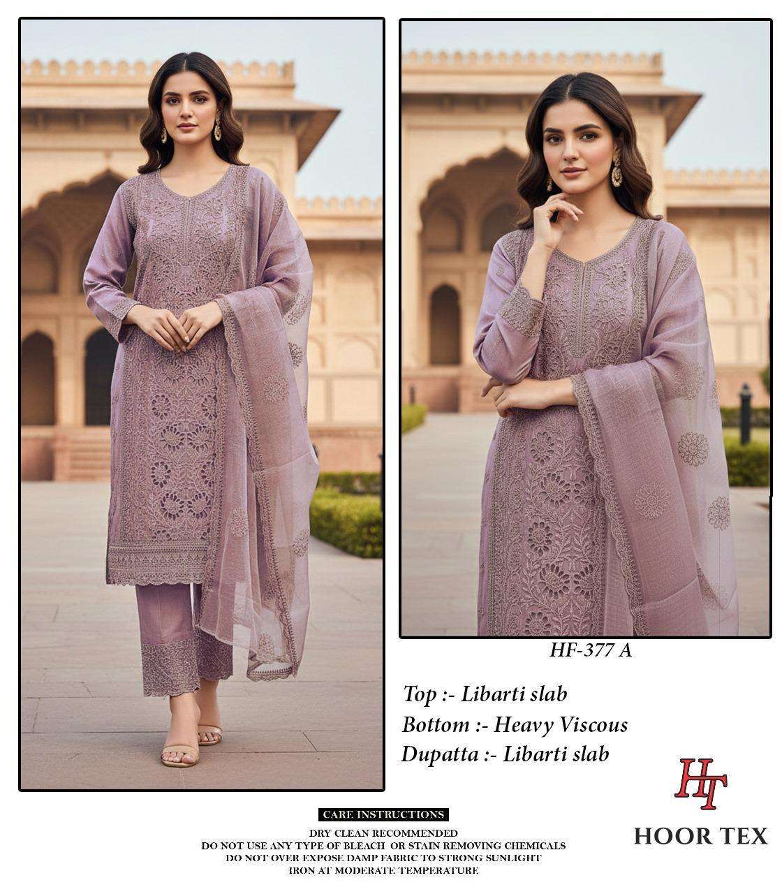 HOOR TEX HF-377 SERIES PURE FANCY EMBROIDERY PAKISATNI DRESSES-00020