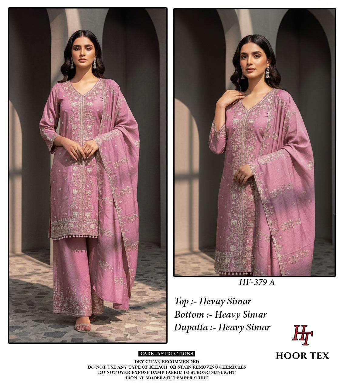 HOOR TEX HF-379 A TO 379 D SERIES PURE SIMAR EMBROIDERY DRESSES-00020