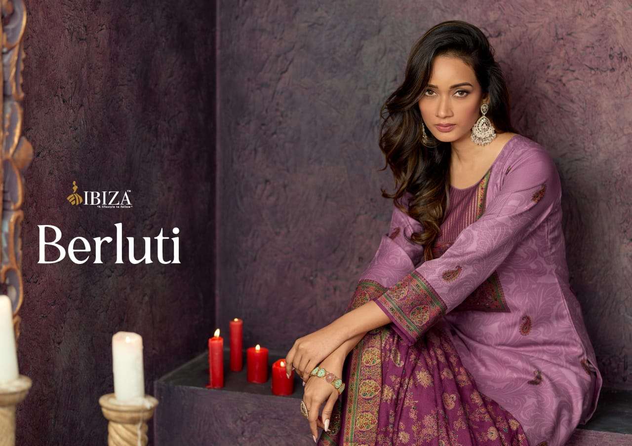 IBIZA BERLUTI 2891 TO 2894 SERIES PURE VISCOSE PASHMINA EMBROIDERY DRESSES-00402