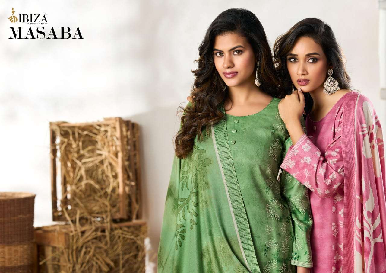 IBIZA MASABA 2901 TO 2906 SERIES PURE VISCOSE PASHMINA EMBROIDERY DRESSES-00402