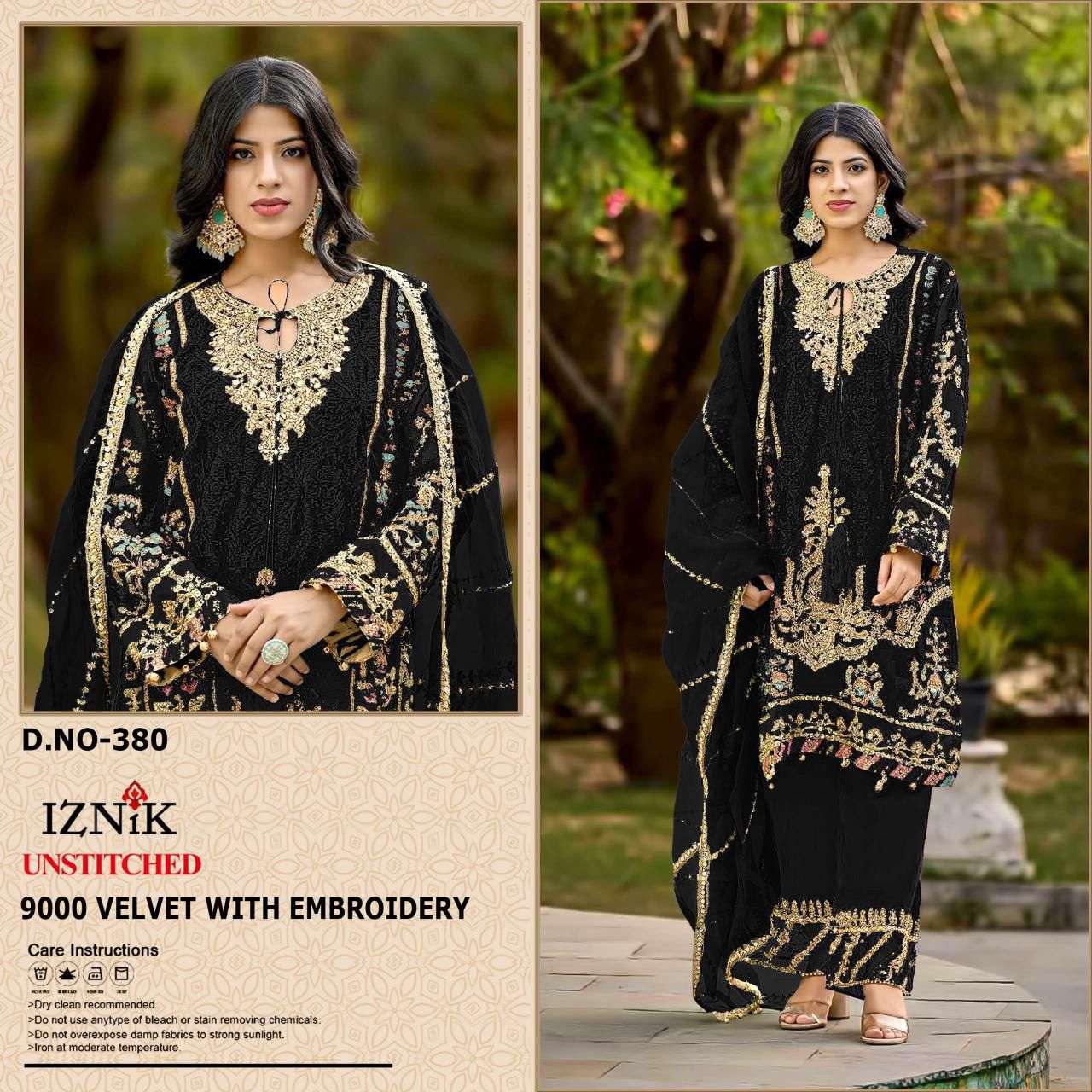 IZNIK FAB 380 TO C SERIES PURE VELVET EMBROIDERY PAKISTANI DRESSES-00201