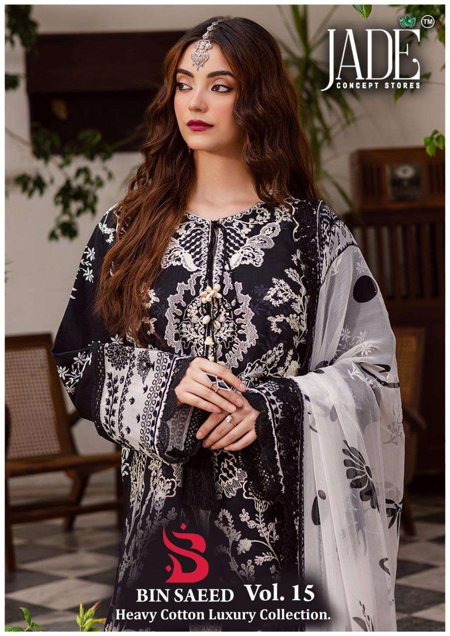 JADE CONCEPT BIN SAEED VOL-15 1501 TO 1506 SERIES PURE COTTON PRINTED DRESSSE-00062