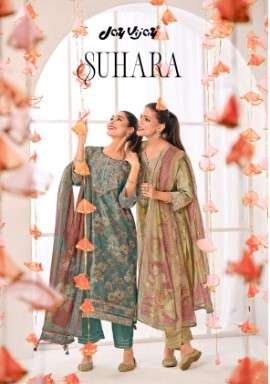 JAY VIJAY SUHARA 10441 TO 10446 SERIES PURE SILK EMBROIDERY DRESSES-00402