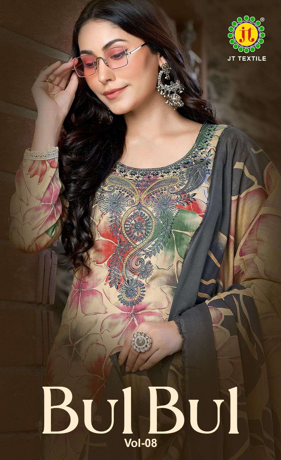 JT TEXTILE BUL BUL VOL-08 PURE RAYON EMBROIDERY PAKISTANI DRESSES-00201
