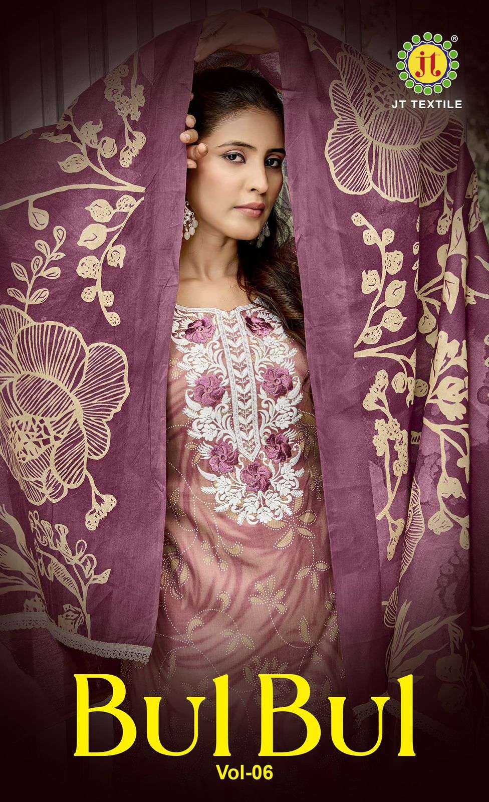 JT TEXTILE BULBUL VOL-06 PURE RAYON PRINTED EMBROIDERY PAKISTANI DRESSES-00201