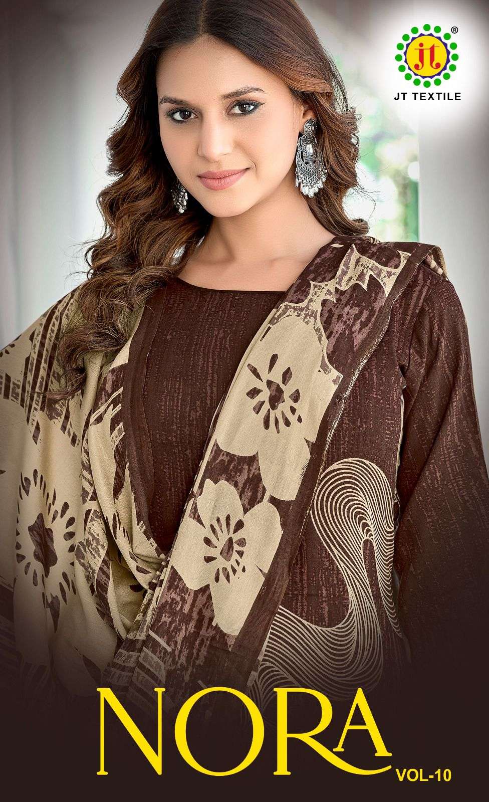 JT TEXTILE NORA VOL-10 10001 TO 10005 SERIES PURE RAYON PRINTED PAKISTANI DRESSES-00201