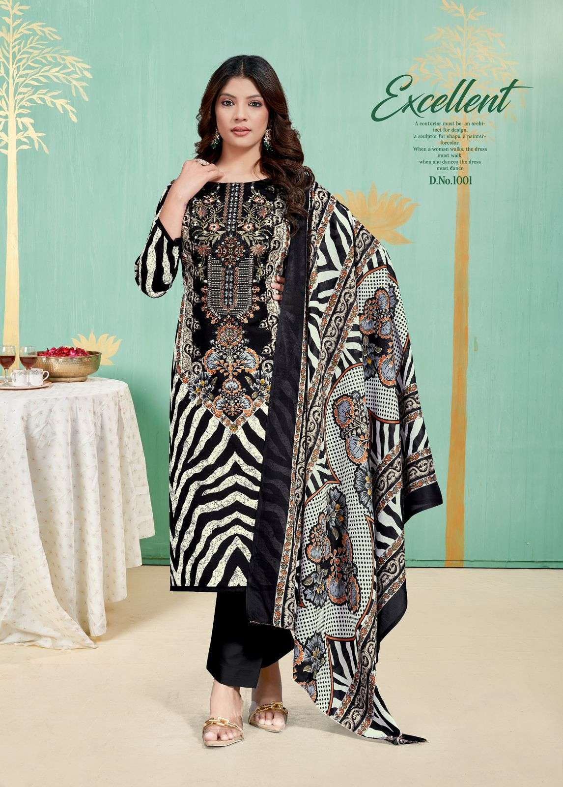 KAVYAKALA KHWAAB VOL-01 1001 TO 1006 SERIES PURE COTTON EMBROIDERY DRESSES-00201