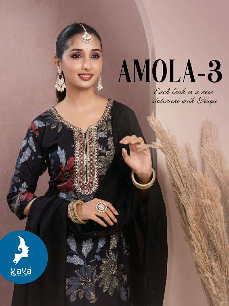 KAYA AMOLA VOL-03 01 TO 06 SERIES PURE VERTICAL FOIL PRINTED DRESSES-00140