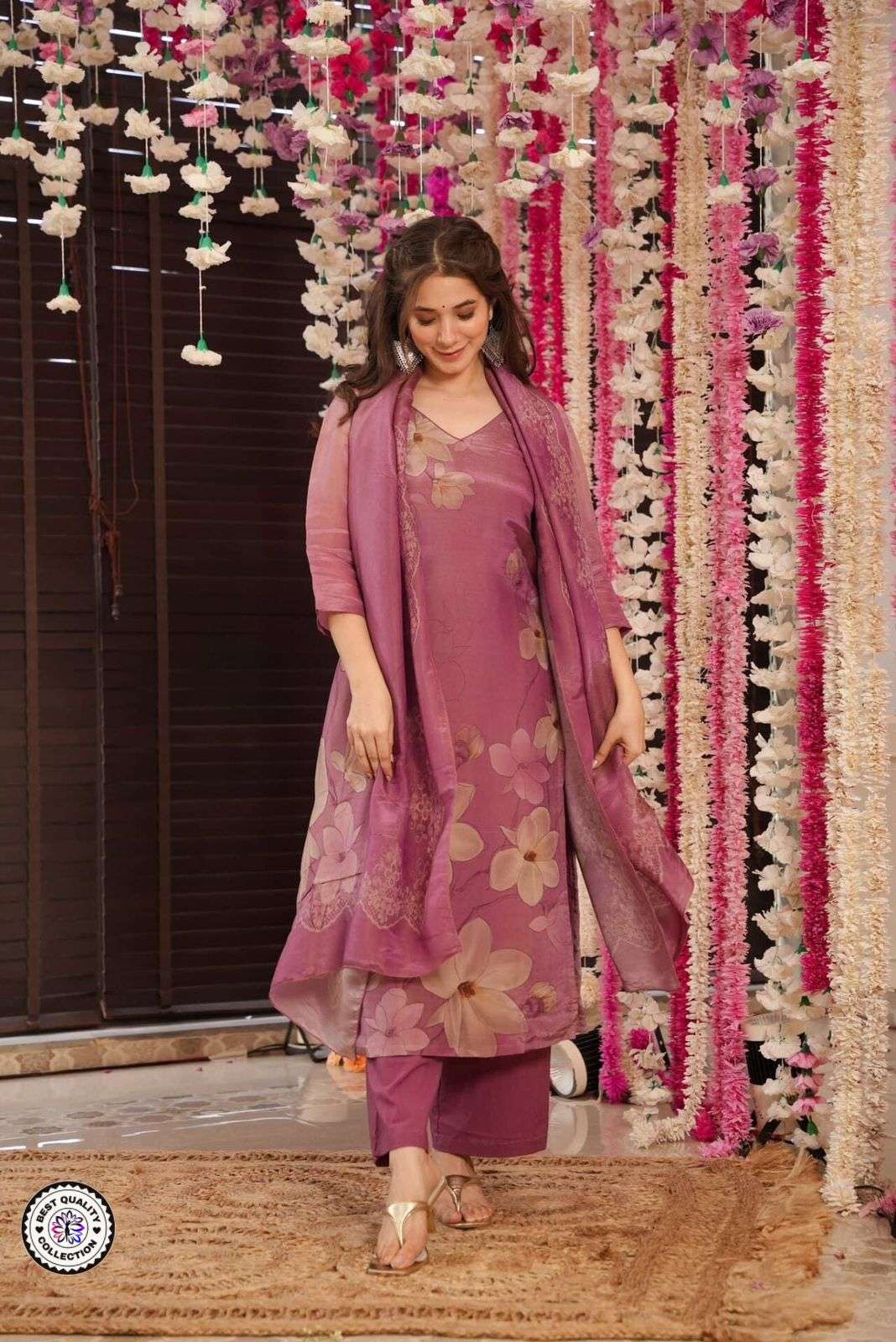 KF-4066 BY ASLIWHOLESALE DESIGNER PURE SILK PRINTED DRESSES-00096