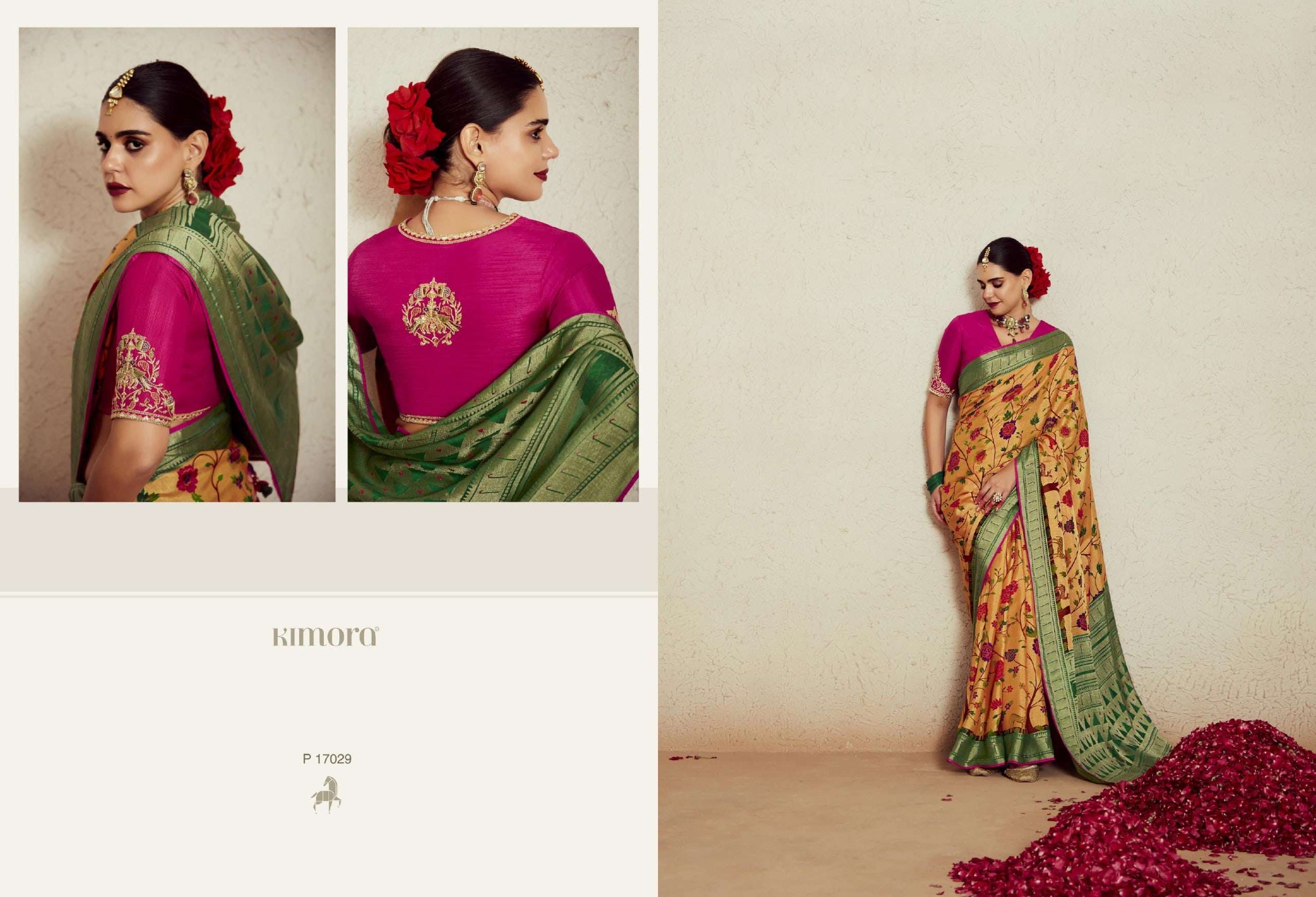 KIMOR MEERA VOL-14 PURE BRASSO SAREES-00137