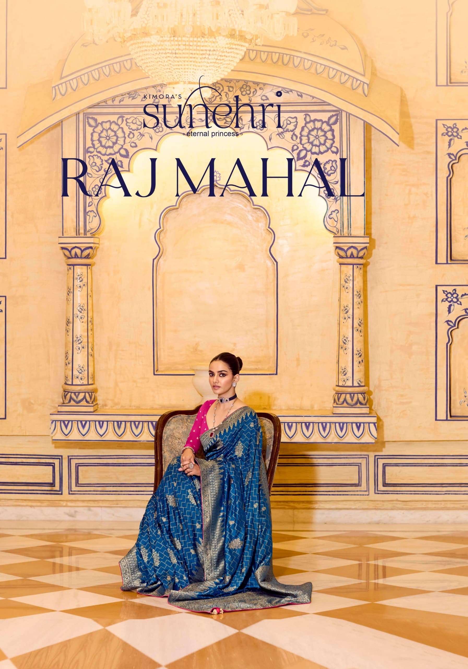 KIMOR SUNHERI RAJMAHAL 1541 TO 1551 SERIES PURE SILK WEAVING SAREES-00137