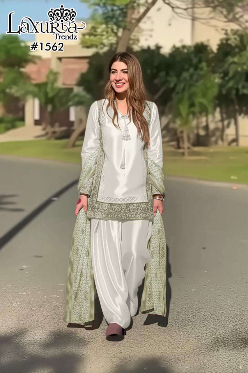 LAXURIA 1562 PURE SATIN EMBROIDERY PAKISTANI DRESSES-00005