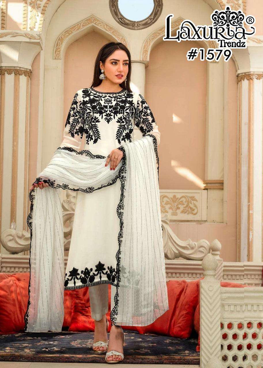 LAXURIA 1579 PURE GEORGETTE EMBROIDERY PAKISTANI DRESS-00005