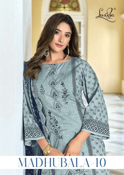 LEVISHA MADHUBALA VOL-10 1013 TO 1018 SERIES PURE CAMBRIC LAWN COTTON PRINTED PAKISTANI DRESSES-0001...