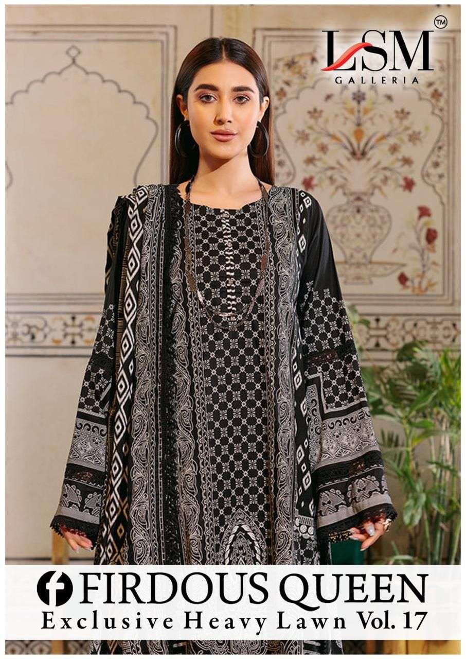 LSM GALLERIA FIRDOUS QUEEN VOL-17 171  TO 176 SERIES PURE LAWN PRINTED PAKISTANI DRESSES-00062