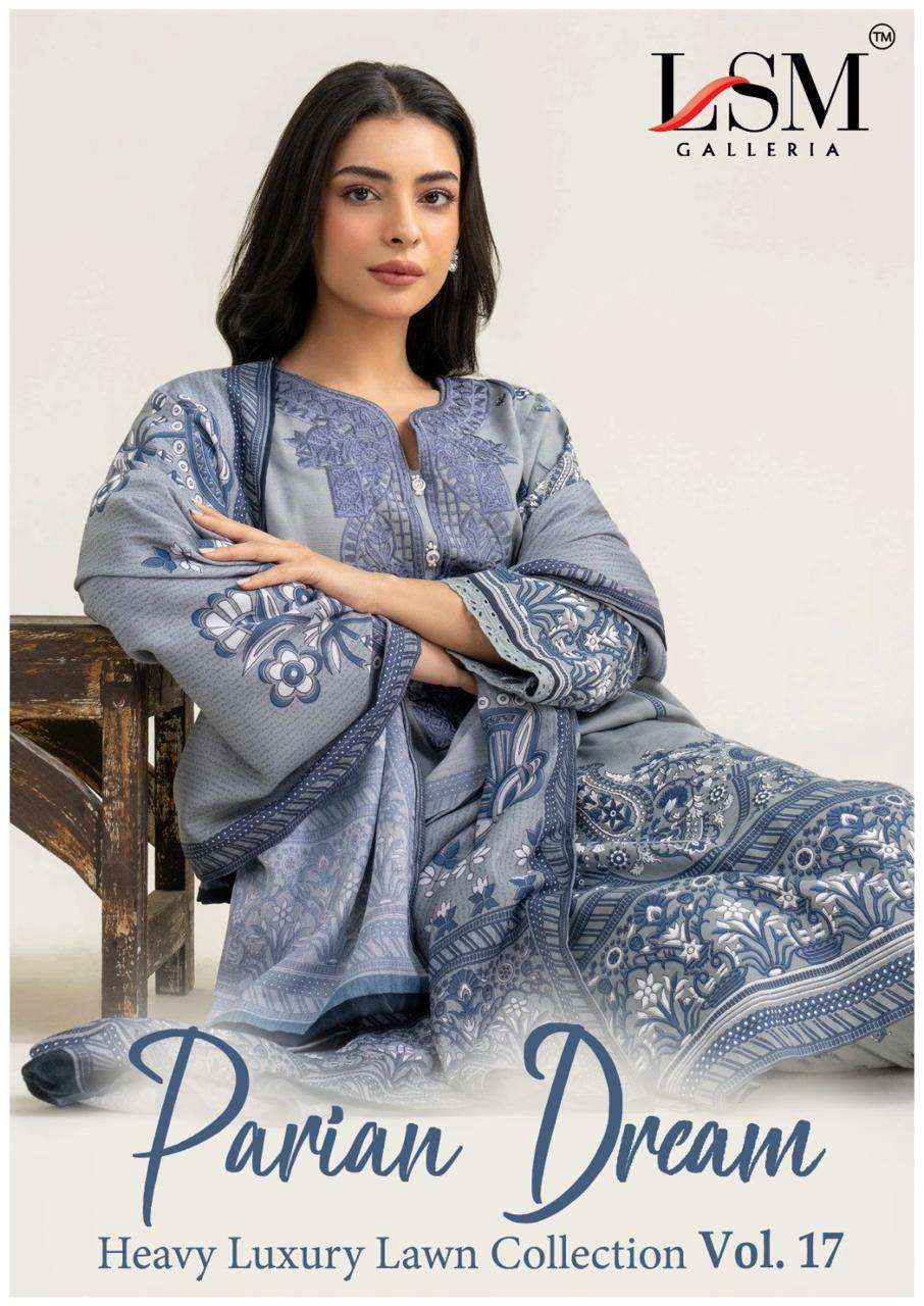 LSM GALLERIA PARIAN DREAM VOL-17 1701 TO 1706 SERIES PURE LAWN PAKISTANI DRESSES-000201