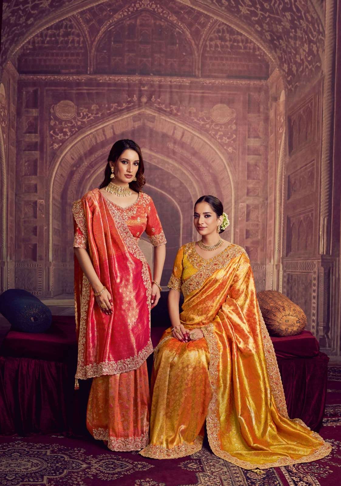 MAHOTSAV MOHMANTHAN AARADHYA 26105 TO 26113 SERIES PURE SILK EMBROIDERY SAREES-00276