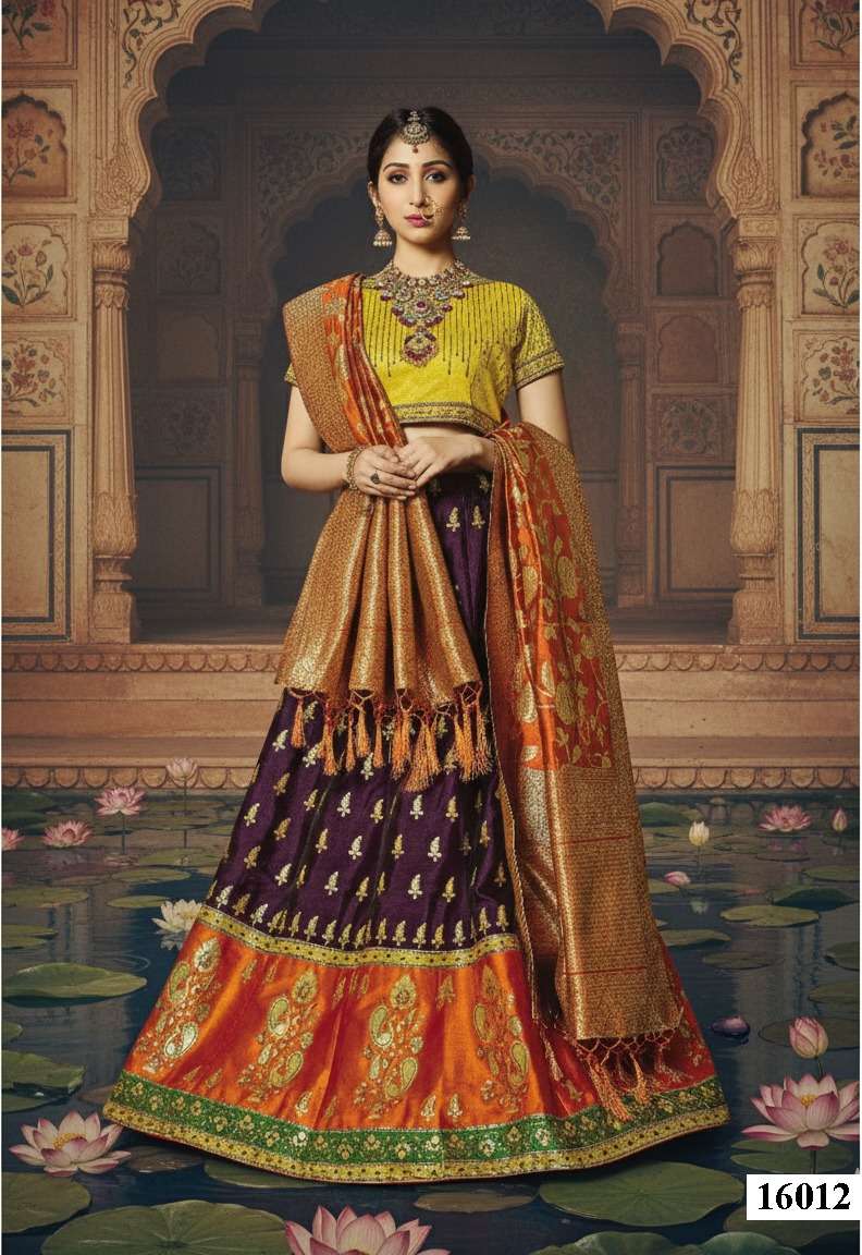 MAHOTSAV NIMAYA ISHANI VOL-2 16012 TO  16465 SERIES PURE SILK EMBROIDERY LEHENGAS-00276
