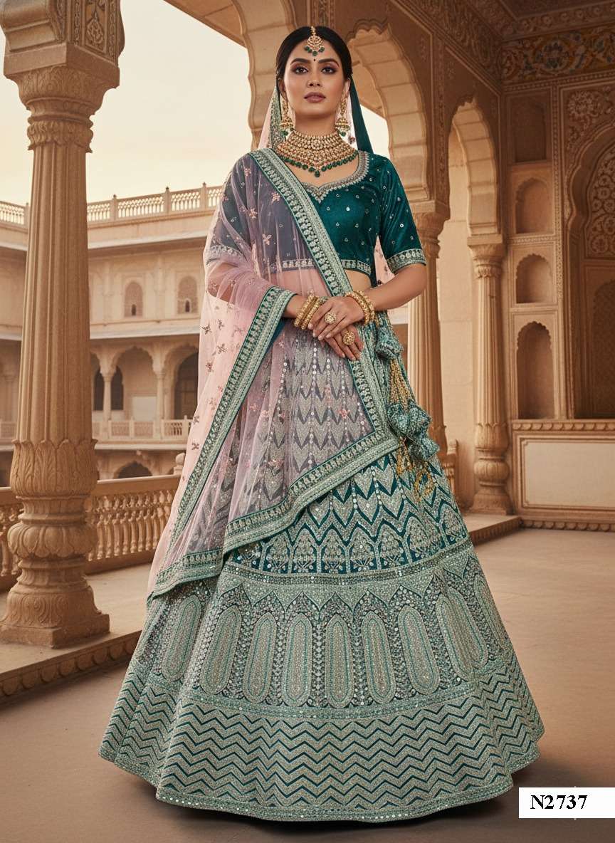 MAHOTSAV NIMAYA VOL-3 PURE VELVET EMBROIDERY LEHENGAS-00276