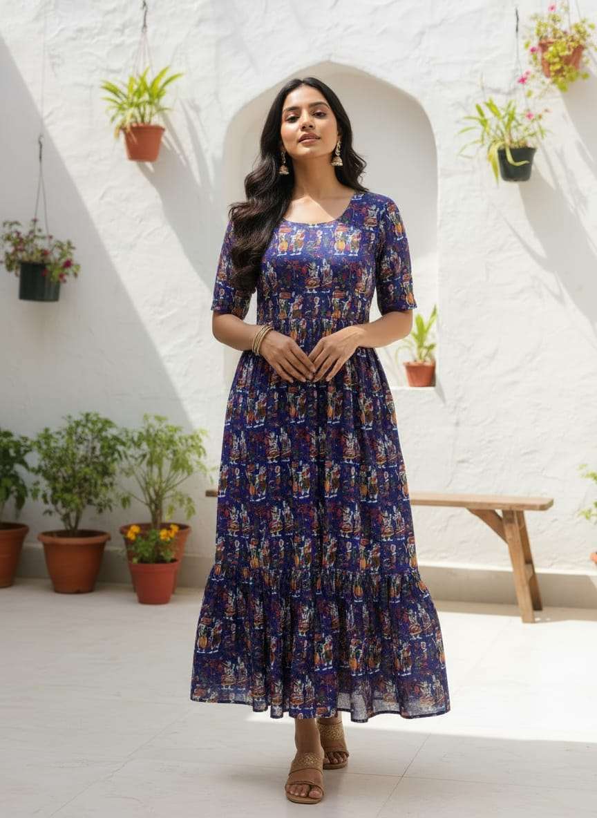 MC-1083 BY ASLIWHOLESALE DESIGNER PURE COTTON PRINTED GOWN-00249