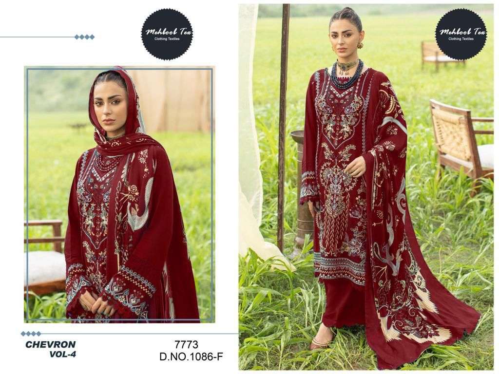 MEHBOOB TEX 1086 PURE COTTON EMBROIDERY PAKISTANI DRESS-00071