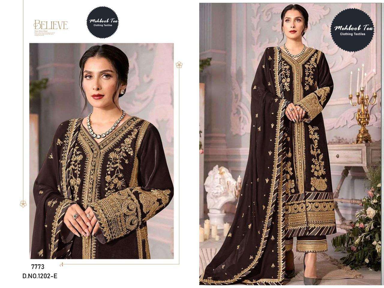 MEHBOOB TEX 1202 PURE GEORGETTE EMBROIDERY DRESSES-00062