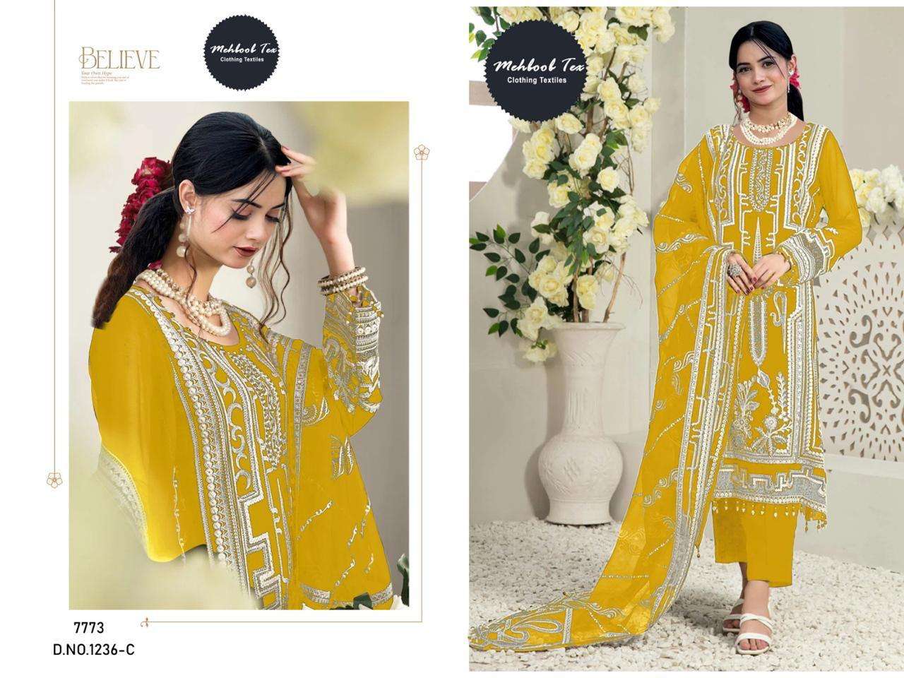 MEHBOOB TEX 1236 PURE GEORGETTE EMBROIDERY PAKISTANI DRESSES-00062
