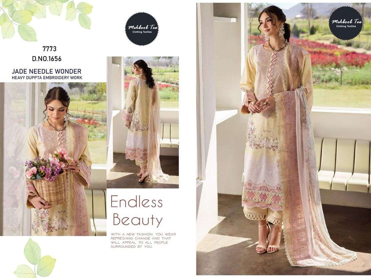 MEHBOOB TEX 1654 TO 1656 SERIES PURE COTTON EMBROIDERY PAKISTANI DRESSES-00071
