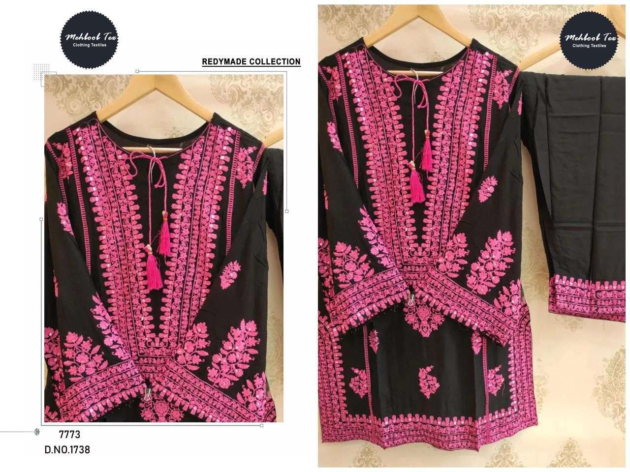 MEHBOOB TEX 1738 PURE RAYON EMBROIDERY PAKISTANI DRESS-00071