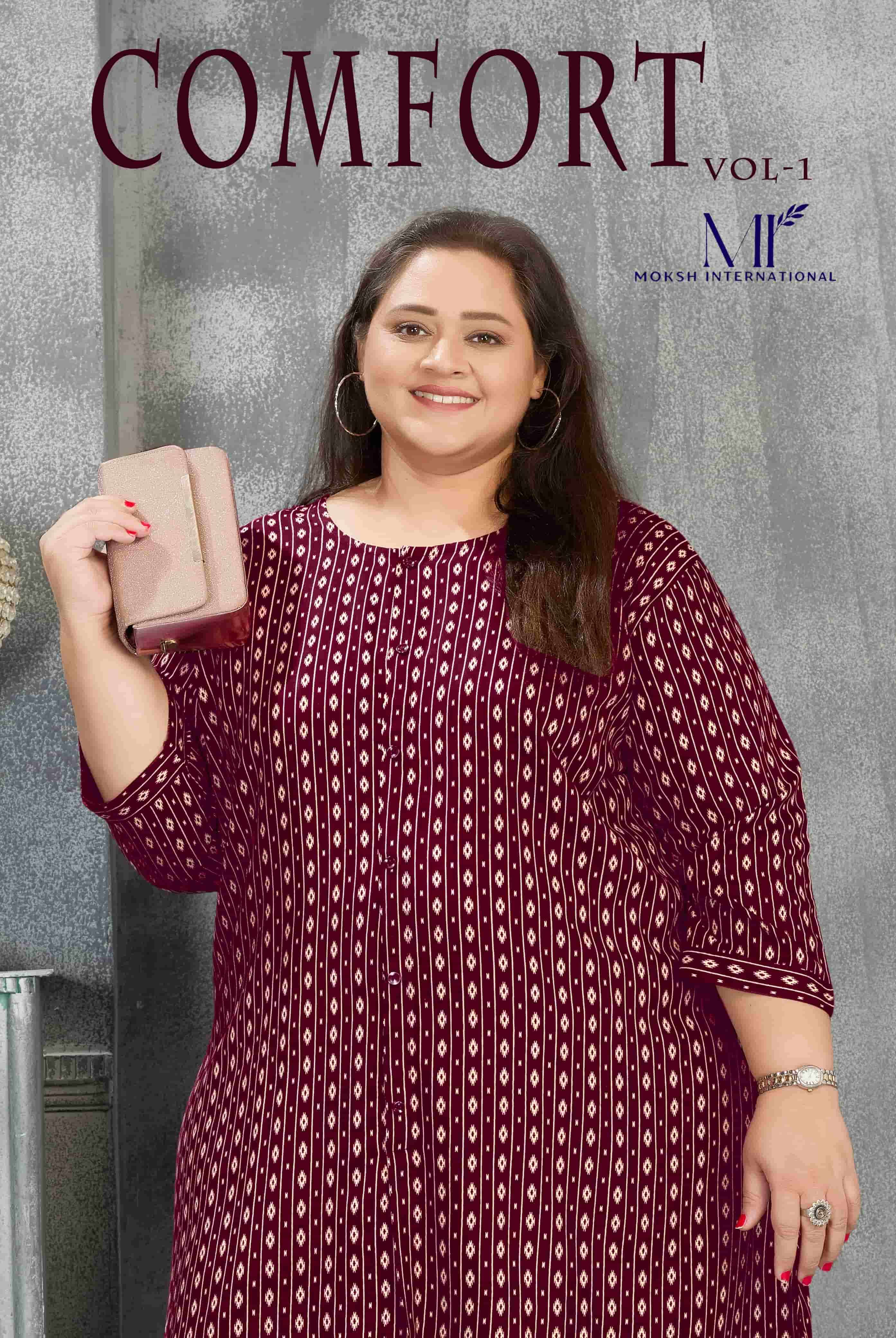 MOKSH INTERNATIONAL COMFORT VOL-01 8681 TO 8686 SERIES PURE CHANDERI EMBROIDERY TUNICS-00154
