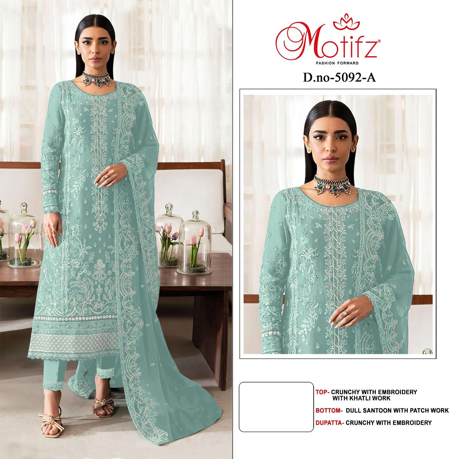 MOTIFZ 5092 A TO D SERIES PURE FANCY EMBROIDERY PAKISTANI DRESSES-00201
