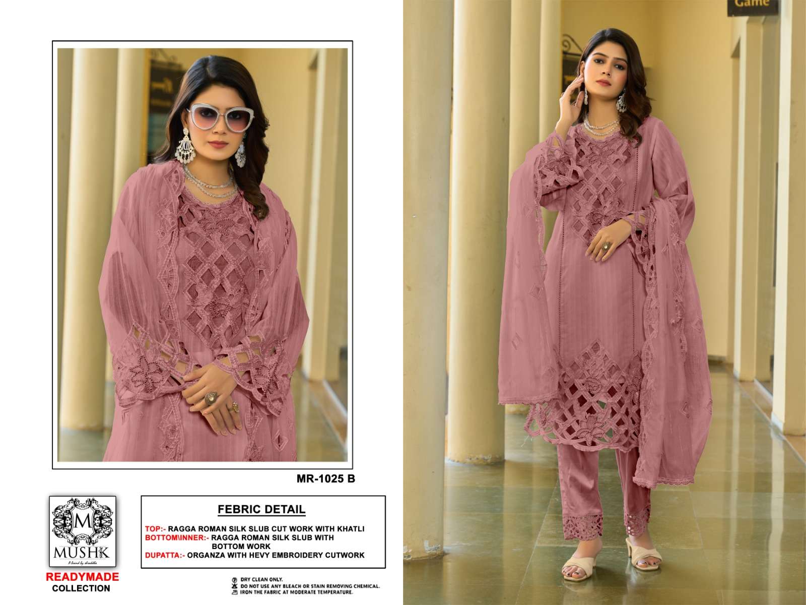 MUSHK MR-1025 PURE ROMAN SILK EMBROIDERY PAKISTANI DRESSES-00011