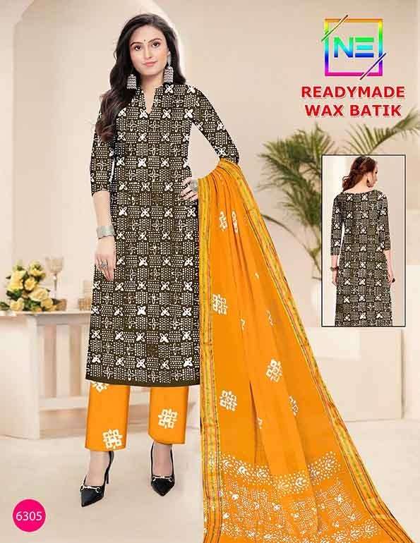 NEMI WAX BATIK VOL-6  PURE COTTON PRINTED DRESSES-00015