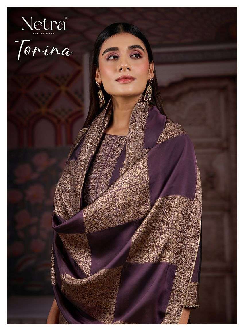 NETRA EXCLUSIVE TORINA PURE VISCOSE SILK EMBROIDERY DRESSES-00402
