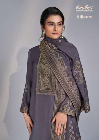 OMTEX KILLAURA 10051-A TO 10051-D SERIES PURE PASHMINA PAKISTANI DRESSES-00402