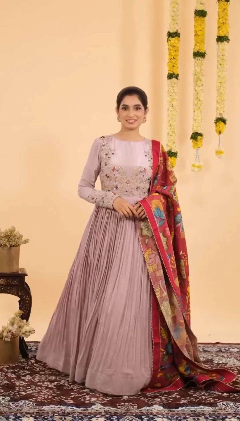 PC-544 BY ASLIWHOLESALE DESIGNER PURE CHINON EMBROIDERY DRESS-00045