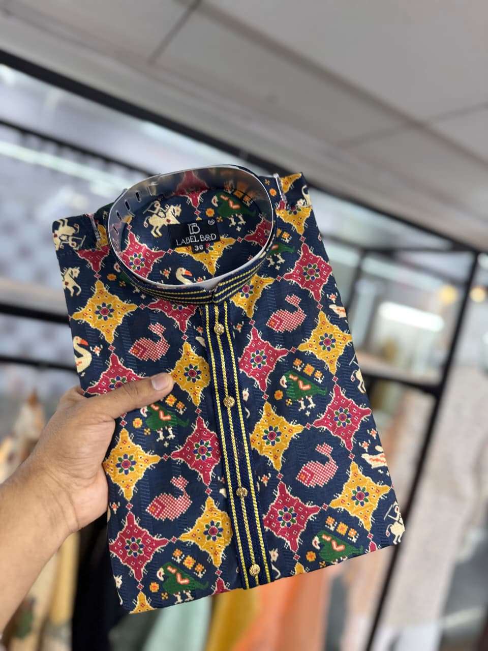 POLA BY ASLIWHOLESALE DESIGNER PURE SILK PRINTED MENS WEAR-00179