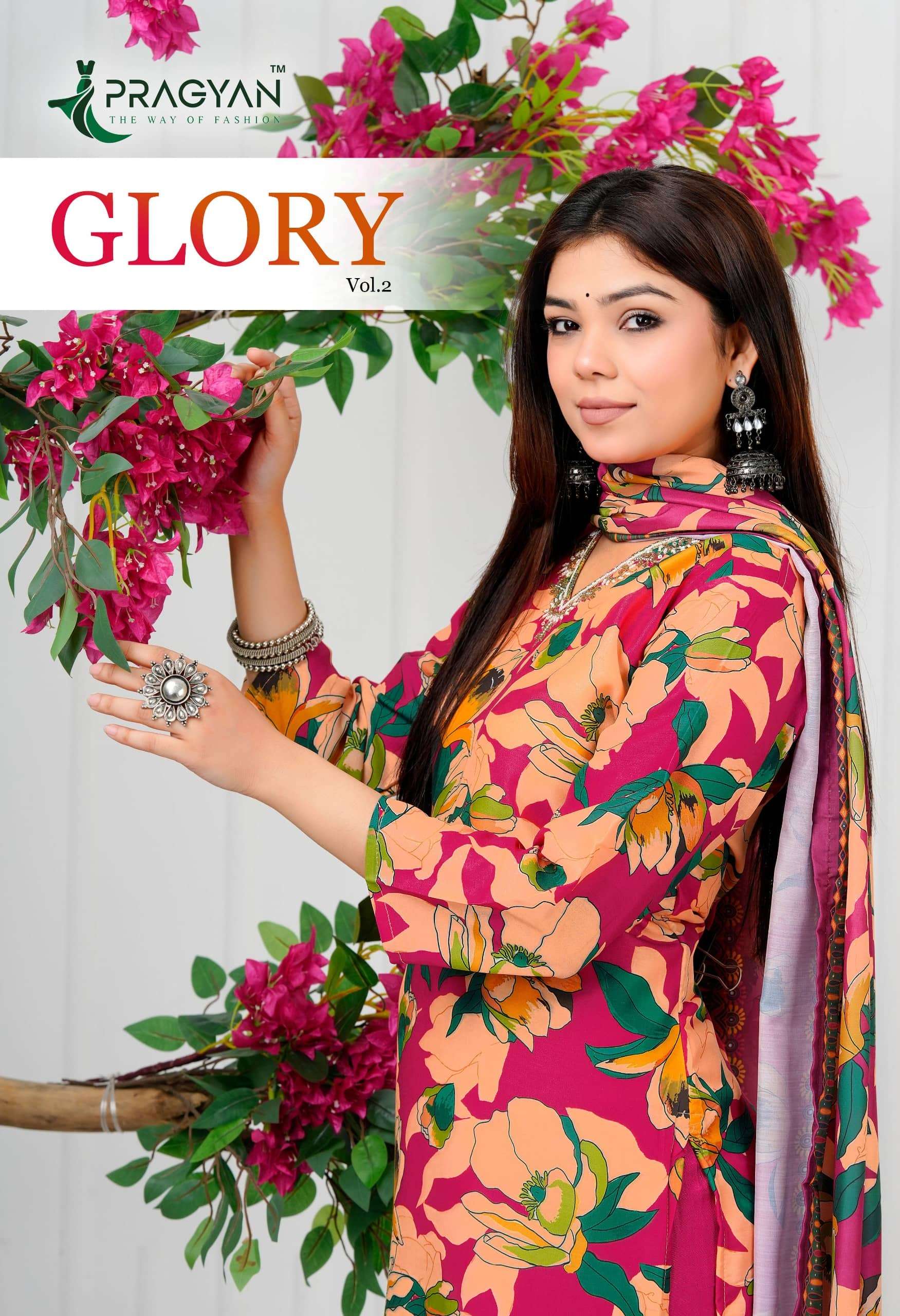 PRAGYAN GLORY VOL-02 2001 2006 SERIES PURE MUSLIN PRINTED DRESSES-00140