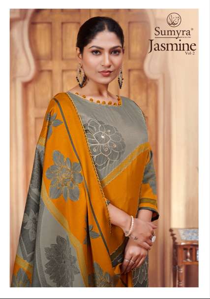 RADHIKA FASHION SUMYRA JASMINE VOL-02 16001 TO 16004 SERIES PURE PASHMINA PAKISTANI DRESSES-00011