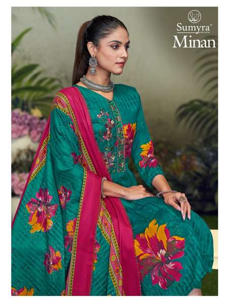 RADHIKA FASHION SUMYRA MINAN 21001 TO 21004 SERIES PURE PASHMINA PAKISTANI DRESSES-00011