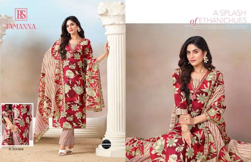 RANGI SANGI TAMNNA 601 TO 606 SERIES PURE COTTON PRINTED DRESSES-00014