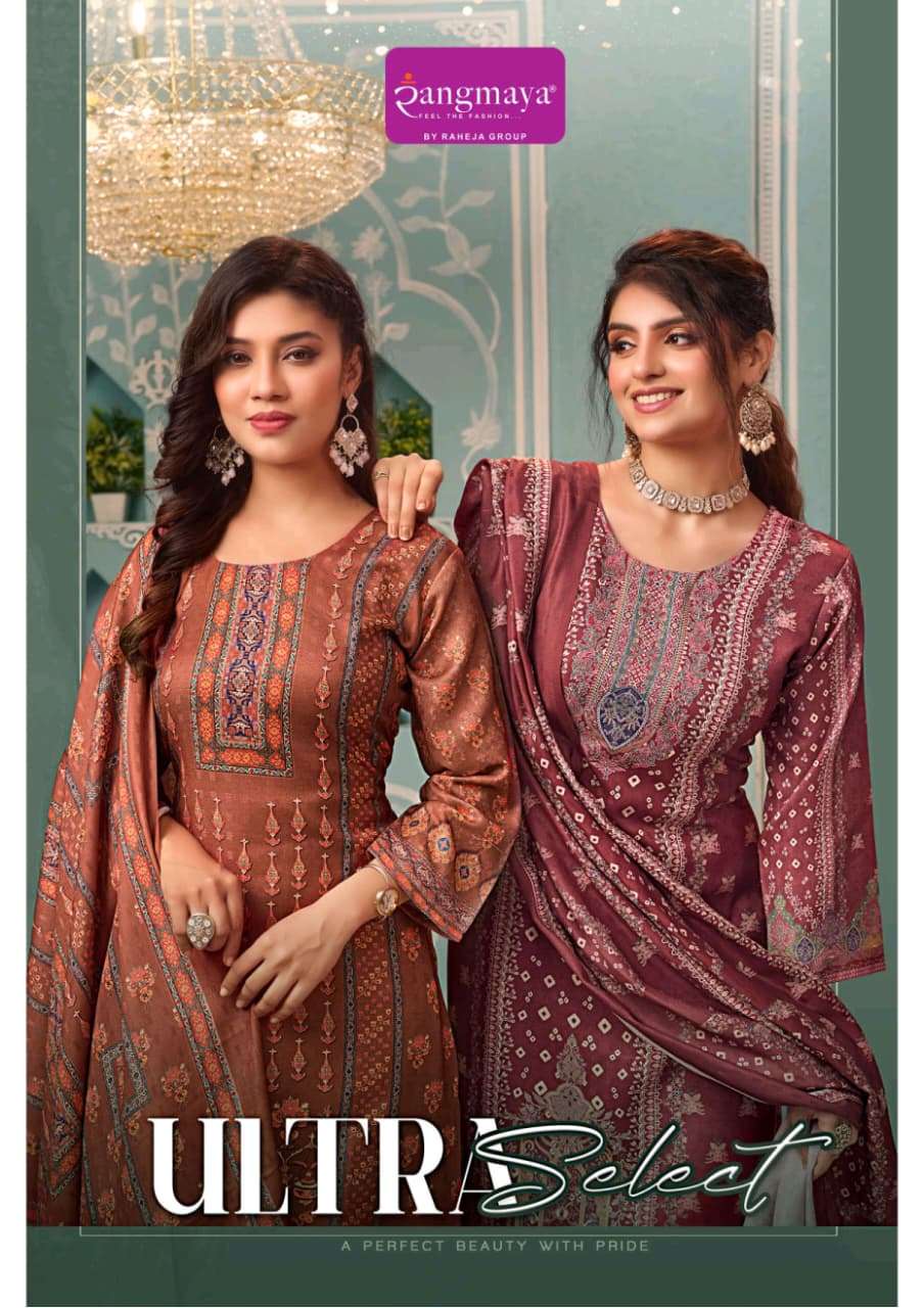 RANGMAYA ULTRA SELECT 101 TO 108 SERIES PURE PASHMINA EMBROIDERY DRESSES-00140